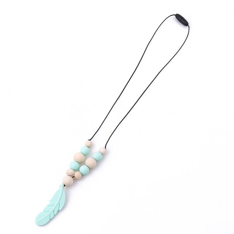 Baby Teething Necklace Food Grade Silicone Beads Long Chain Baby Goods Silicone Bead Nurse Gift For Baby Teether